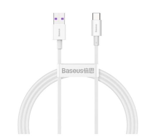 Cablu de date Baseus CATYS-02 Superior, USB - USB Type-C, 66W, 6A, 1m, (Alb) 1 Cablu de date Baseus CATYS-02 Superior, USB - USB Type-C, 66W, 6A, 1m, (Alb)