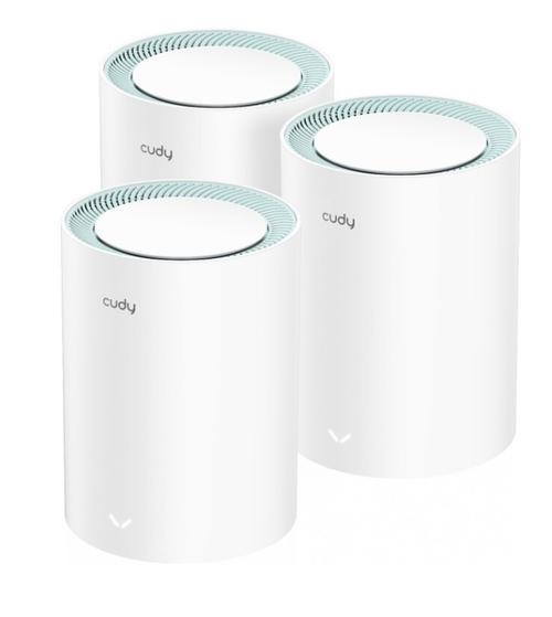 Router Wireless Cudy M1300, 3-pack, AC1200 Dual Band, 2.4/5 GHz, 300 - 867 Mbps (Alb) 1 Router Wireless Cudy M1300, 3-pack, AC1200 Dual Band, 2.4/5 GHz, 300 - 867 Mbps (Alb)