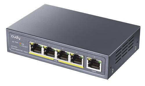 Switch Cudy GS1005P, 5 Porturi, Gigabit, PoE+ 1 Switch Cudy GS1005P, 5 Porturi, Gigabit, PoE+