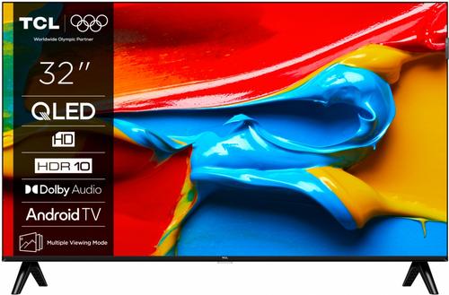 Televizor QLED TCL 80 cm (32inch) 32V4C, HD Ready, Smart TV, WiFi, CI+