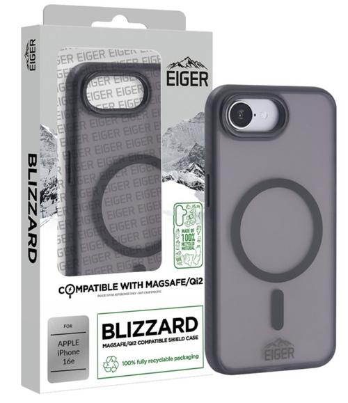 Husa Eiger Blizzard Magsafe GRS iPhone 16e, Negru 1 Husa Eiger Blizzard Magsafe GRS iPhone 16e, Negru
