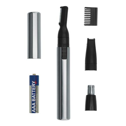 Trimmer pentru nas/urechi WAHL Micro Groomsman, Lavabil, 2 Capete de taiere, Gri/Negru 1 Trimmer pentru nas/urechi WAHL Micro Groomsman, Lavabil, 2 Capete de taiere, Gri/Negru