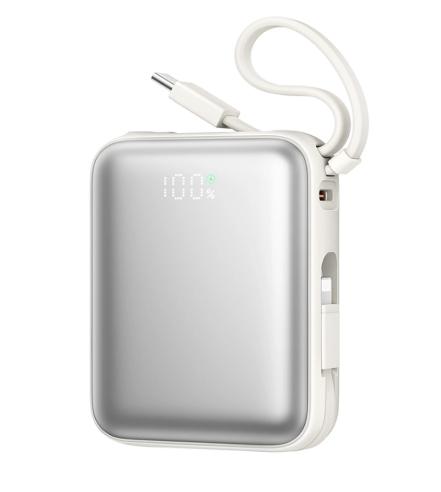 Baterie Externa Joyroom JR-PBF27, 10000mAh, 22.5W, PD, 1 x Lightning - 2 x USB-C, Alba 1 Baterie Externa Joyroom JR-PBF27, 10000mAh, 22.5W, PD, 1 x Lightning - 2 x USB-C, Alba