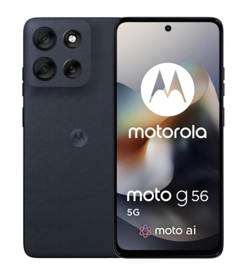 Telefon Mobil Motorola Moto G56, Procesor Mediatek Dimensity 7060 Octa-core, IPS LCD 6.72inch, 8GB RAM, 256GB Flash, Camera Duala 50 + 8 MP, Wi-Fi, 5G, Dual SIM, Android (Negru) 1 Telefon Mobil Motorola Moto G56, Procesor Mediatek Dimensity 7060 Octa-core, IPS LCD 6.72inch, 8GB RAM, 256GB Flash, Camera Duala 50 + 8 MP, Wi-Fi, 5G, Dual SIM, Android (Negru)