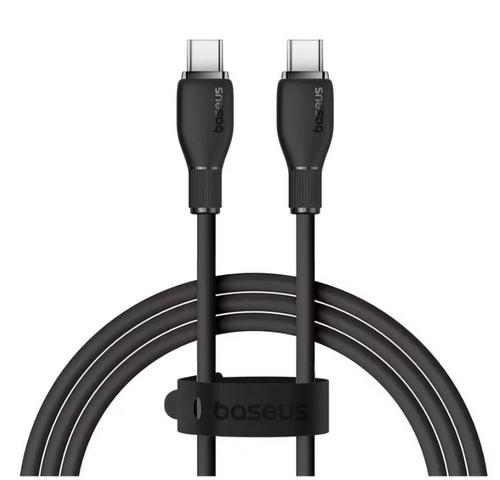 Cablu de date Baseus Pudding Series, 100W, USB-C la USB-C, Fast Charging, 1.2 metri (Negru) 1 Cablu de date Baseus Pudding Series, 100W, USB-C la USB-C, Fast Charging, 1.2 metri (Negru)