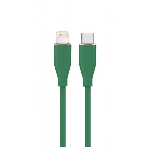 Cablu alimentare si date GEMBIRD CC-USB2S-CM8PM-1.5M-G, USB 2.0 Type-C (T) la Lightning (T), 20W, 1.5m, protectie silicon, Verde 1 Cablu alimentare si date GEMBIRD CC-USB2S-CM8PM-1.5M-G, USB 2.0 Type-C (T) la Lightning (T), 20W, 1.5m, protectie silicon, Verde