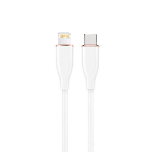 Cablu alimentare si date GEMBIRD CC-USB2S-CM8PM-1.5M-W, USB 2.0 Type-C (T) la Lightning (T), 20W, 1.5m, protectie silicon, Alb 1 Cablu alimentare si date GEMBIRD CC-USB2S-CM8PM-1.5M-W, USB 2.0 Type-C (T) la Lightning (T), 20W, 1.5m, protectie silicon, Alb