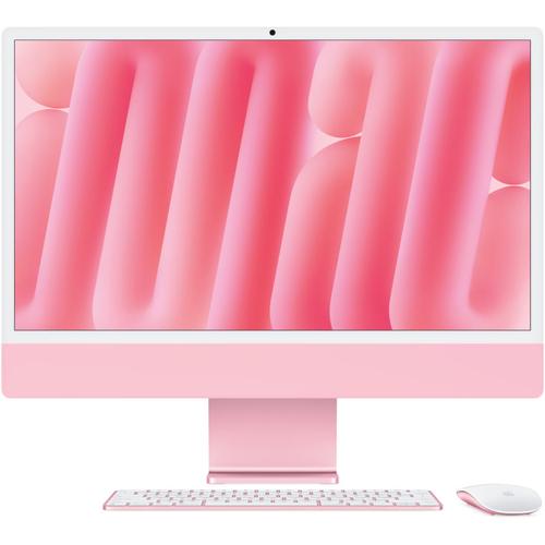 All In One PC Apple iMac 24inch (2024), Procesor Apple M4, 10 nuclee CPU si 10 nuclee GPU, 24inch, Retina 4.5K, 16GB, 256GB SSD, macOS, Layout RO (Roz)