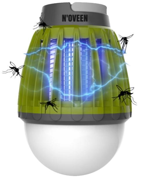 Bec LED anti-insecte Noveen IKN824 LED, Lampa UV, 5 W, 1000 V, Portabil (1800 mAh), IPX4 (Alb/Verde)