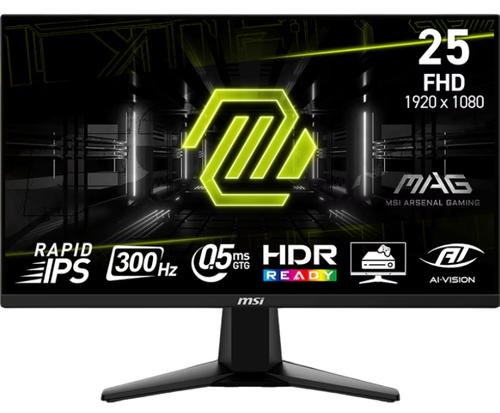 Monitor Gaming Rapid IPS LED MSI 24.5inch MAG 255XF, Full HD (1920 x 1080), HDMI, DisplayPort, 300 Hz, 0.5 ms (Negru)