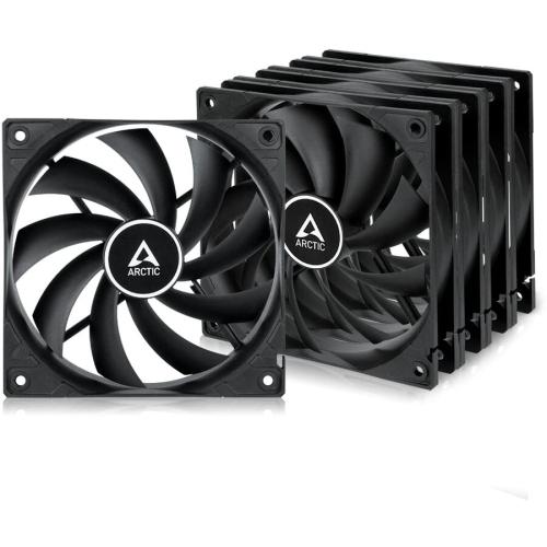 Set 5 ventilatoare Arctic F12 PWM, 230 - 1350 rpm, Negru