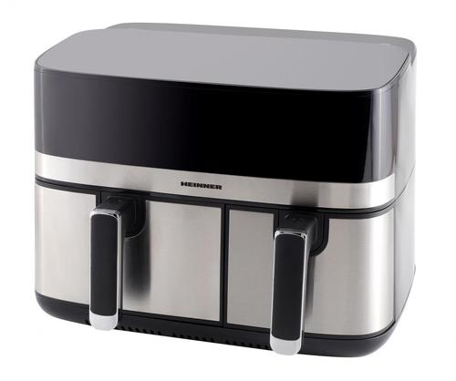 Friteuza cu aer cald HEINNER HAF-H9DB17BKS, 1700 W, 8.6 l, 8 programe, Temperatura 80-200 C (Gri/Argintiu)