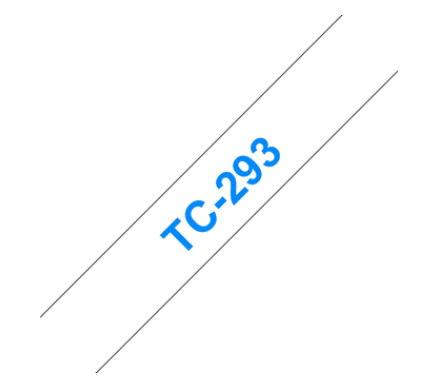Banda Laminata Brother TC293, 9mm (Albastru/Alb)