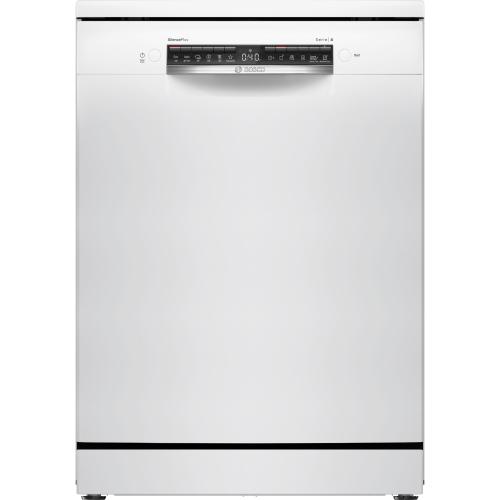 Masina de spalat vase Bosch SMS4EVW08E, 14 seturi, 6 programe, EfficientDry, Sistem Rackmatic, Home Connect, EcoSilence Drive, Tab-count, Clasa B, 60 cm (Alb)