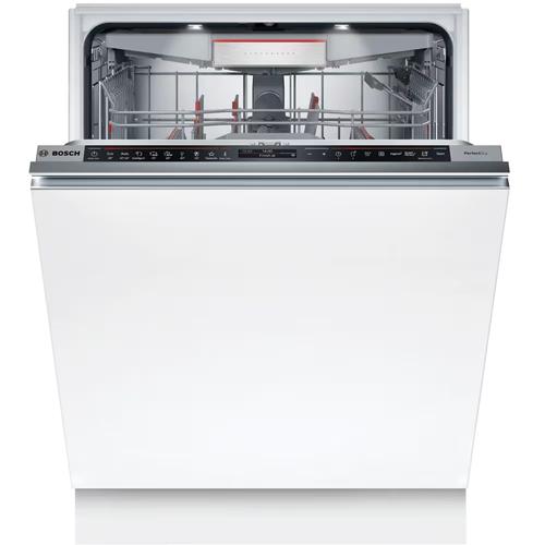 Masina de spalat vase incorporabila Bosch Seria 8 SMD8TCX04E, 14 seturi, 8 programe, PerfectDry, EcoSilence Drive, Home Connect, Open Assist, TimeLight, Emotion light white, 60 cm, Clasa A (Alb)