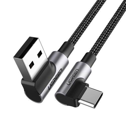 Cablu de date Ugreen US176 Angled, USB-C - USB, 3A, 1m, Negru 1 Cablu de date Ugreen US176 Angled, USB-C - USB, 3A, 1m, Negru