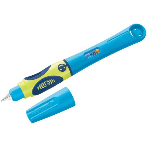 Stilou Pelikan, Griffix pentru stangaci, culoare Neon Fresh Blue, 1 patron, blister 1 Stilou Pelikan, Griffix pentru stangaci, culoare Neon Fresh Blue, 1 patron, blister