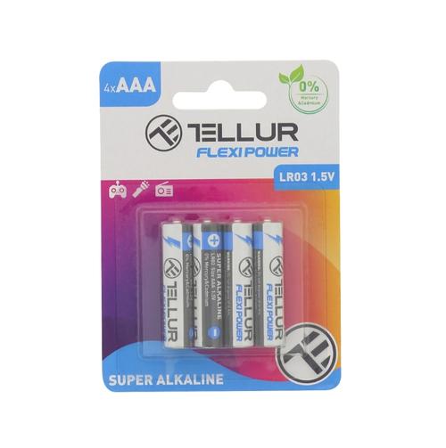 Baterie Tellur Flexi Power, Super Alcalina, AAA LR03, 1.5V, 4buc/set 1 Baterie Tellur Flexi Power, Super Alcalina, AAA LR03, 1.5V, 4buc/set