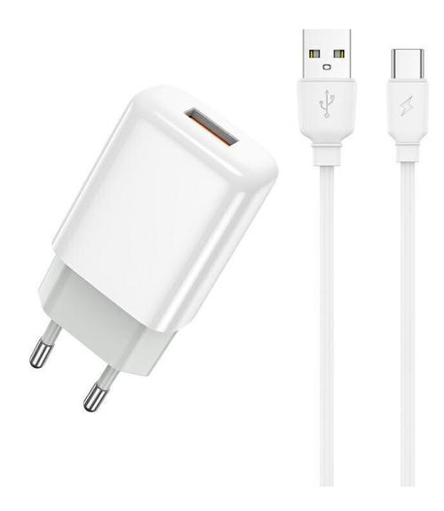 Incarcator Retea Cu Cablu USB-C Prestico F9S, 12W, 2.4A, 1 x USB-A, Alb 1 Incarcator Retea Cu Cablu USB-C Prestico F9S, 12W, 2.4A, 1 x USB-A, Alb
