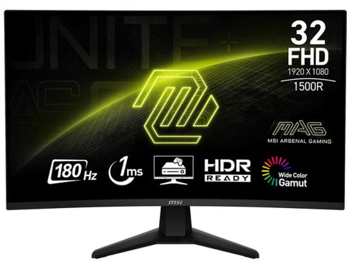 Monitor Gaming VA LED MSI MAG 31.5inch 32C6, FulL HD (1920 x 1080), HDMI, DisplayPort, Ecran curbat, 180 Hz, 1 ms (Negru) 1 Monitor Gaming VA LED MSI MAG 31.5inch 32C6, FulL HD (1920 x 1080), HDMI, DisplayPort, Ecran curbat, 180 Hz, 1 ms (Negru)