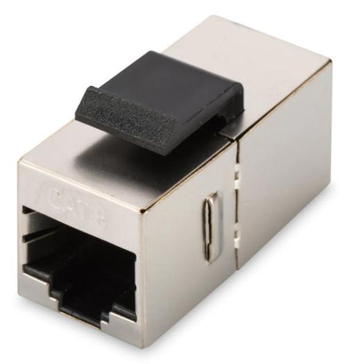 Adaptor mufa de prelungire cablu retea cat6, FTP, RJ45, Digitus, mama-mama, cu cliket, prelungitor cablu internet, mufa, trecere ecranat 1 Adaptor mufa de prelungire cablu retea cat6, FTP, RJ45, Digitus, mama-mama, cu cliket, prelungitor cablu internet, mufa, trecere ecranat
