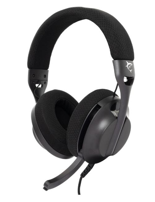 Casti Gaming cu fir White Shark PARROT Over-Ear, Stereo, 40mm Driver, Microfon, Control Volum pe Casca, Cablu 1.8m, Compatibil PC, PS4/5, Xbox si MAC, Interfata 3.5mm Jack, adaptor 2 x 3.5mm Jack inclus (Negru)