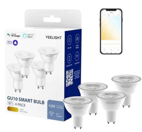 Set 4 Becuri Smart Yeelight LED GU10 Bulb W1, 4.8 W, 350 lm, Control Aplicatie (Alb) 1 Set 4 Becuri Smart Yeelight LED GU10 Bulb W1, 4.8 W, 350 lm, Control Aplicatie (Alb)