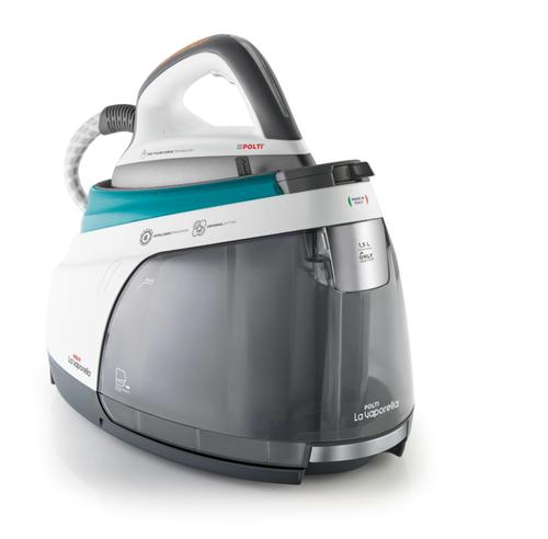 Statie de Calcat Polti La Vaporella XT100C, Talpa Aluminiu, 2350 W, 1.5 l, Boiler 7.5 Bar, Pompa 15 Bar, Functie Steam Pulse 500 gr (Alb/Verde)