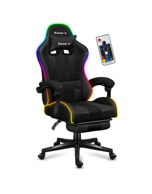 Scaun gaming Huzaro HZ-Force 4.7 RGB, Mesh, RGB LED, Suport picioare, Cotiere moi, Perne lombara & cervicala, Cadru otel (Negru) 1 Scaun gaming Huzaro HZ-Force 4.7 RGB, Mesh, RGB LED, Suport picioare, Cotiere moi, Perne lombara & cervicala, Cadru otel (Negru)
