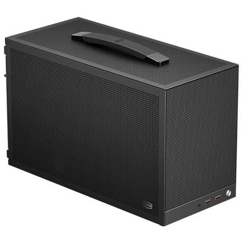 Carcasa PCCooler K101 MESH, Mini tower, office, fara sursa, compatibil sursa SFX, Gri