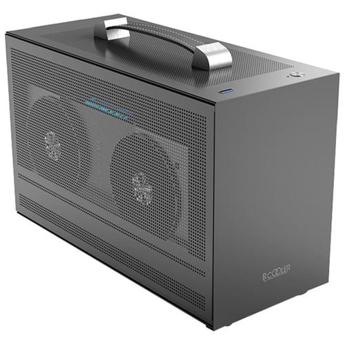 Carcasa PCCOOLER MINI I100G PRO MESH, Mini Tower, ITX, fara sursa, fereastra laterala tip MESH, Gri