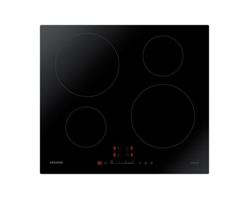 Plita incorporabila Samsung NZ3000 NZ64H37070K, Inductie, 4 zone de gatit, 7200 W, Sticla ceramica, Control glisant (Negru)