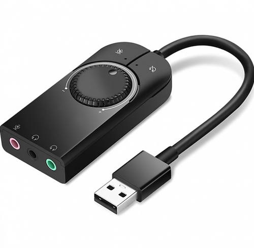 Placa de sunet USB Ugreeen CM129, 3 x Jack 3.5mm (Negru) 1 Placa de sunet USB Ugreeen CM129, 3 x Jack 3.5mm (Negru)