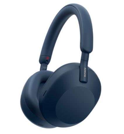 Casti Over the Ear Sony WH-1000XM5L, Wireless, Bluetooth, Noise cancelling, Autonomie baterie 30 ore, Microfon (Albastru)