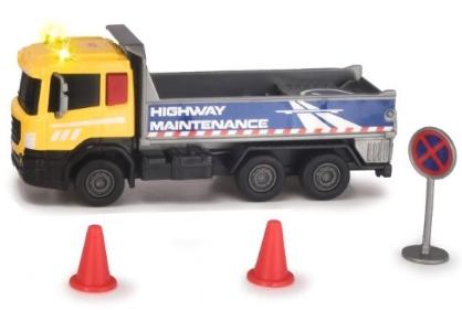 Dickie Echipa De Utilaje Camion Cu Semne De Circulatie 17cm