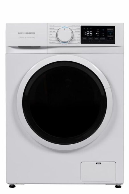 Masina de spalat rufe HEINNER HWM-M1014IVNA++, 10 kg, 1400 rpm, Clasa A, 15 programe, Motor Inverter, Diislay Digital, Tehnologie Steam (Alb)