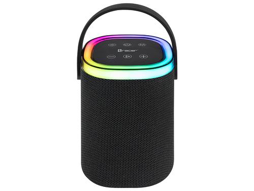Boxa portabila Tracer Stripe XL TWS, Bluetooth, RGB, 10 W, IPX5, Radio FM (Negru)