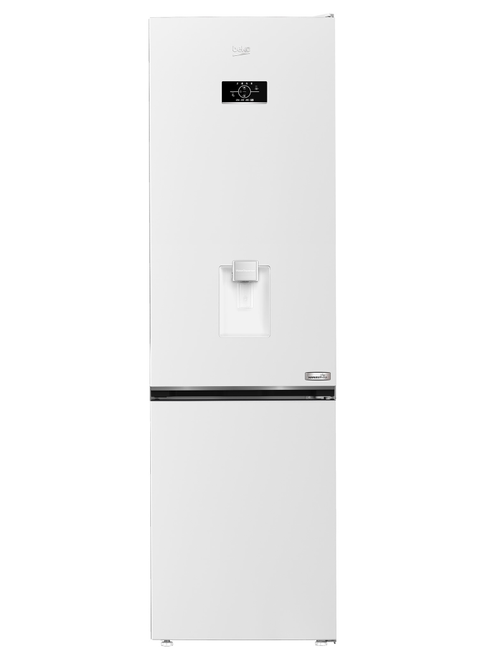 Combina frigorifica Beko B3RCNA404HDW, 355 l, No Frost, Clasa E, HarvestFresh, Slim tank water dispenser, AeroFlow, H 203.5 cm (Alb)