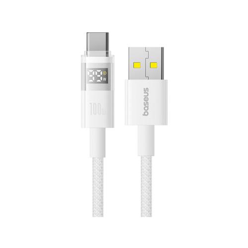 Cablu de date / adaptor Baseus Display, USB Male la USB-C Male, 100 W, 1m (Alb)