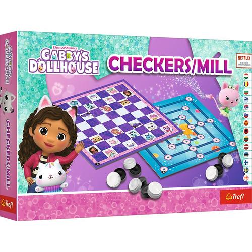 Joc de societate Checkers & Mil, Gabby's Dollhouse