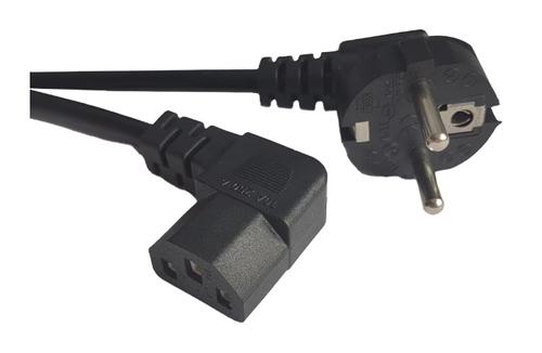 Cablu alimentare Spacer 1.8m, intrare Shucko, iesire C13 (conector 90 grade), 10A (Negru)