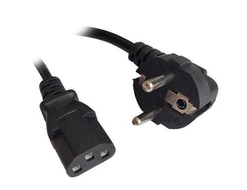 Cablu alimentare Spacer 3m, intrare Shucko, iesire C13, 10A, Negru