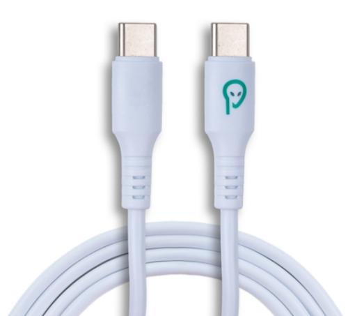 Cablu de date Spacer SPDC-TYPEC-TYPEC-PVC-BK-1.0, USB-C male - USB-C male, 1 m, Alb