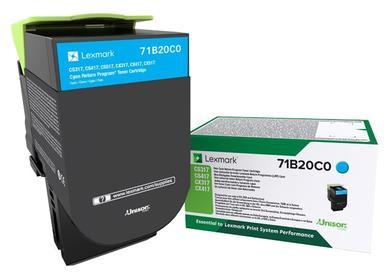 Toner Lexmark 71B20C0, 2300 pagini (Cyan)