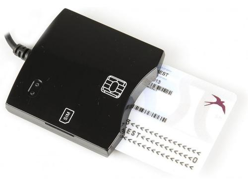 Cititor de carduri inteligente / sim Transcend EZ100PU-B-N68, USB (Negru)