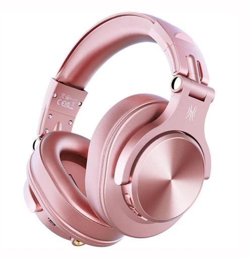 Casti Wireless profesionale OneOdio Fusion A70, Bluetooth 5.2, Jack 3.5 mm, Jack 6.35 mm, Difuzor 40 mm, Impedanta 32 Ohm, Acumulator 650 mAh (Roz)