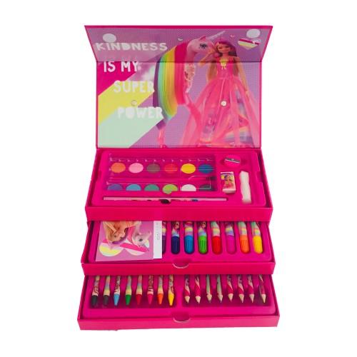 Cutie de colorat cu sertare  Barbie BBB00860