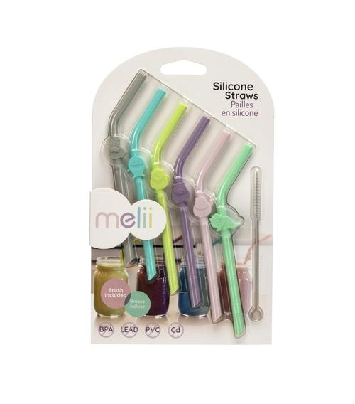 Set de paie din silicon Melii - Animale, 6 buc