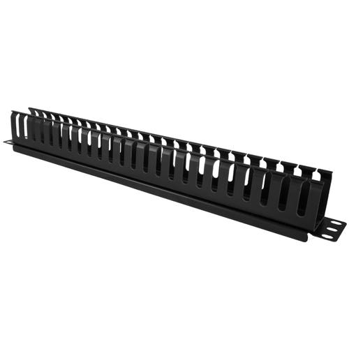 Organizator cablu cu capac de mascare, ALANTEC, 1U, 19inch, Negru