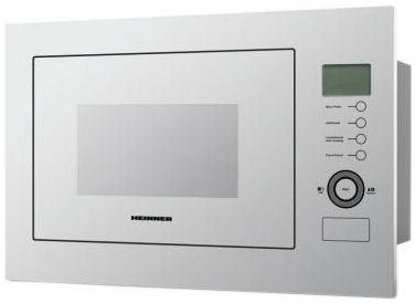 Cuptor cu microunde incorporabil Heinner, 900W, 23 l, Grill, Display LCD (Alb)